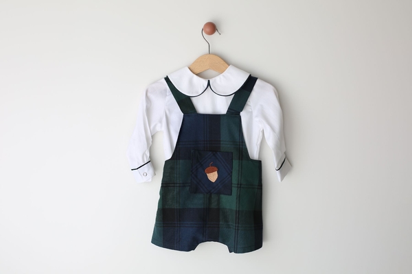 Palamut Nakışlı Romper gömlek takımı - Molini